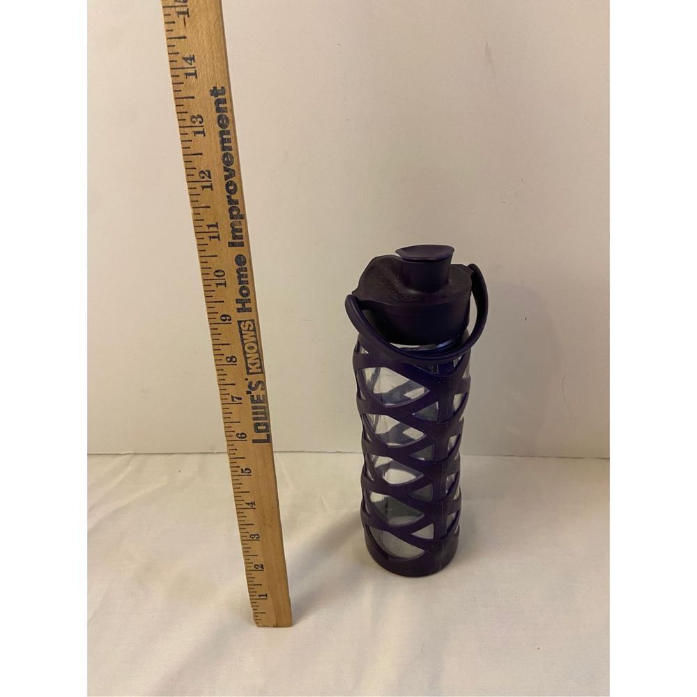 Glass bottle Life Factory purple rubber Made in‎ USA